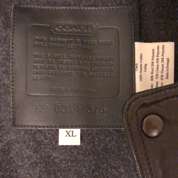 Vintage Coach- Excellent condition Mens lined leather jacket XL Black - Picture 5 of 8